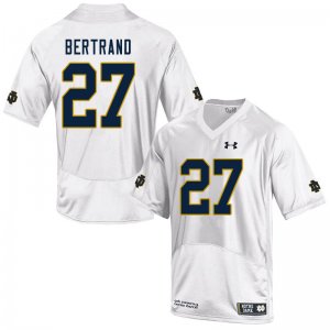 Notre Dame Fighting Irish Men's JD Bertrand #27 White Under Armour Authentic Stitched College NCAA Football Jersey DJR7599BK